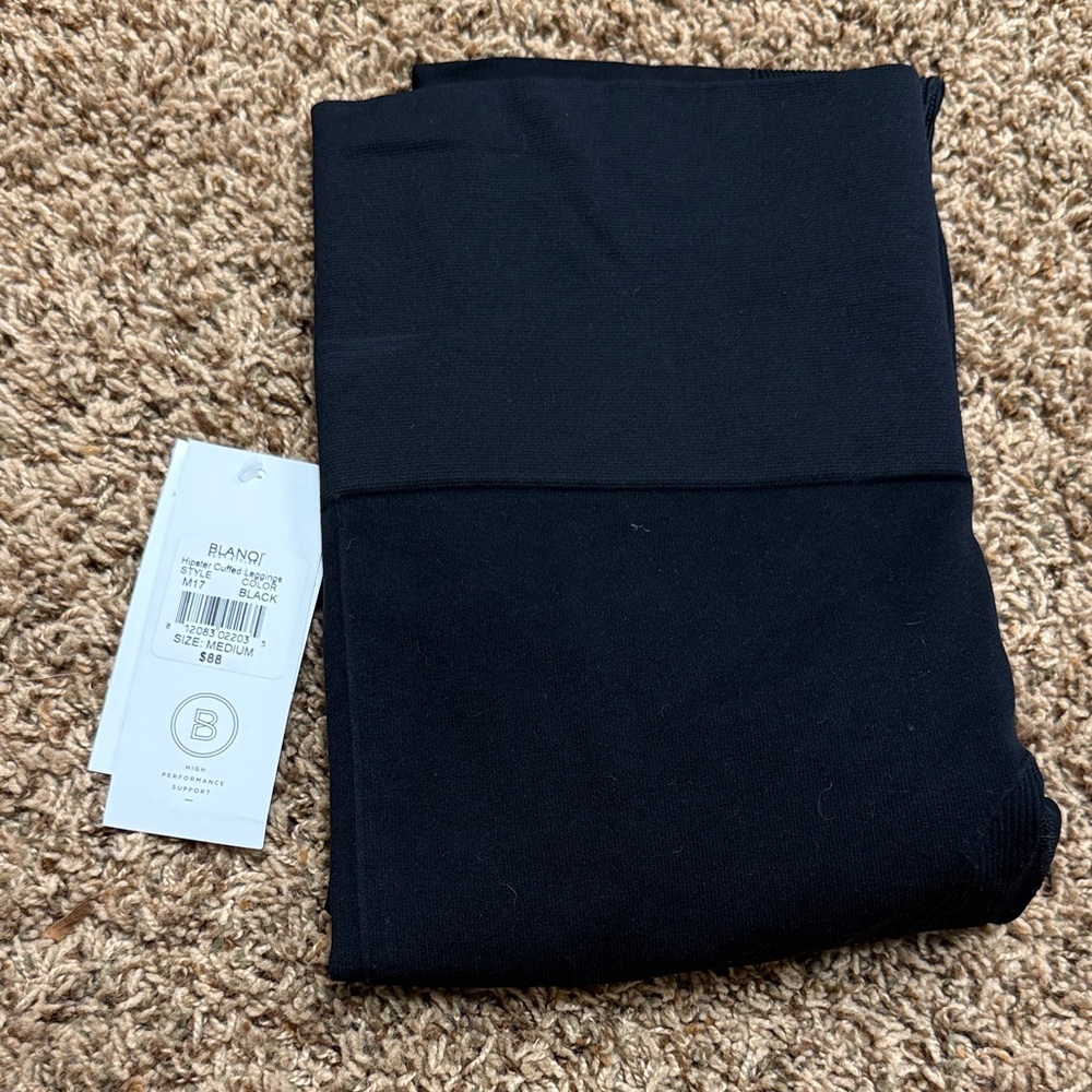 Blanqi Hipster Cuffed Black Leggings